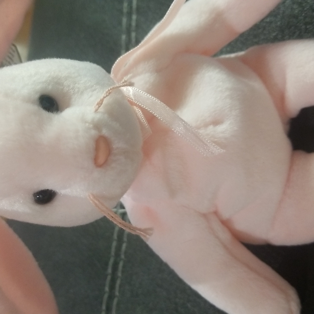 TY Beanie baby Hoppity the rabbit  soft pink